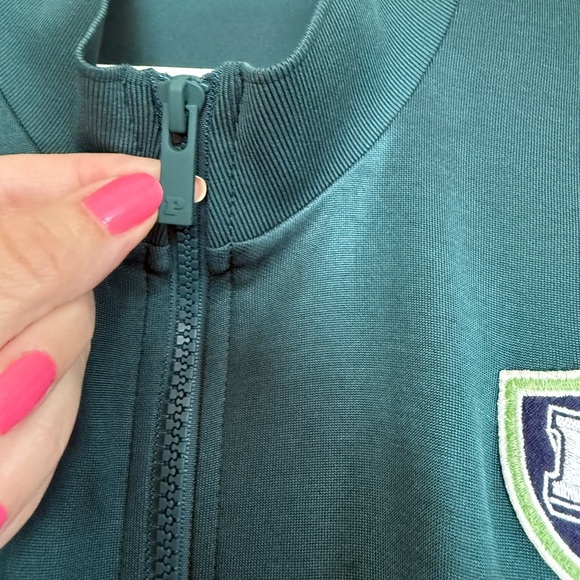 Pink Victoria’s Secret Track Jacket Long Sleeve Zip Sporty Lightweight Green XXL - Picture 8 of 13